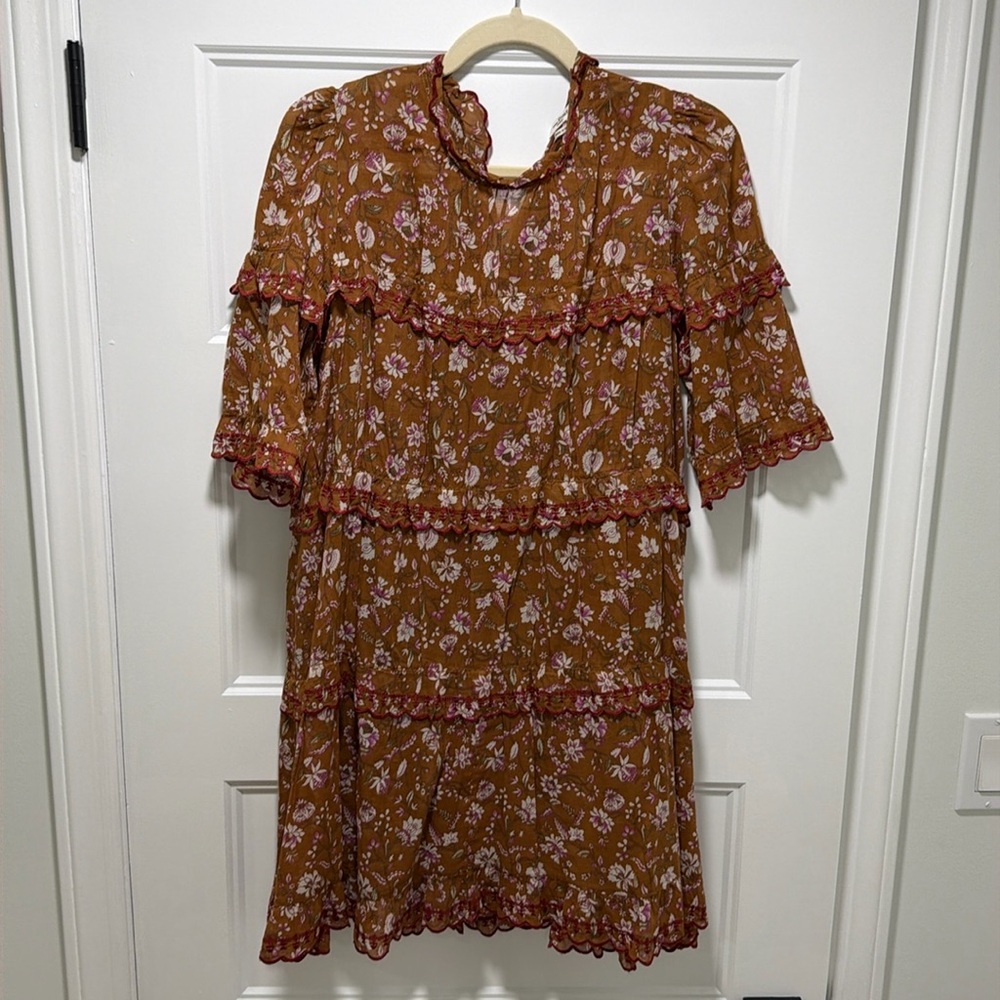 Brown Floral Isabel Marant Etoile Cotton Dresss